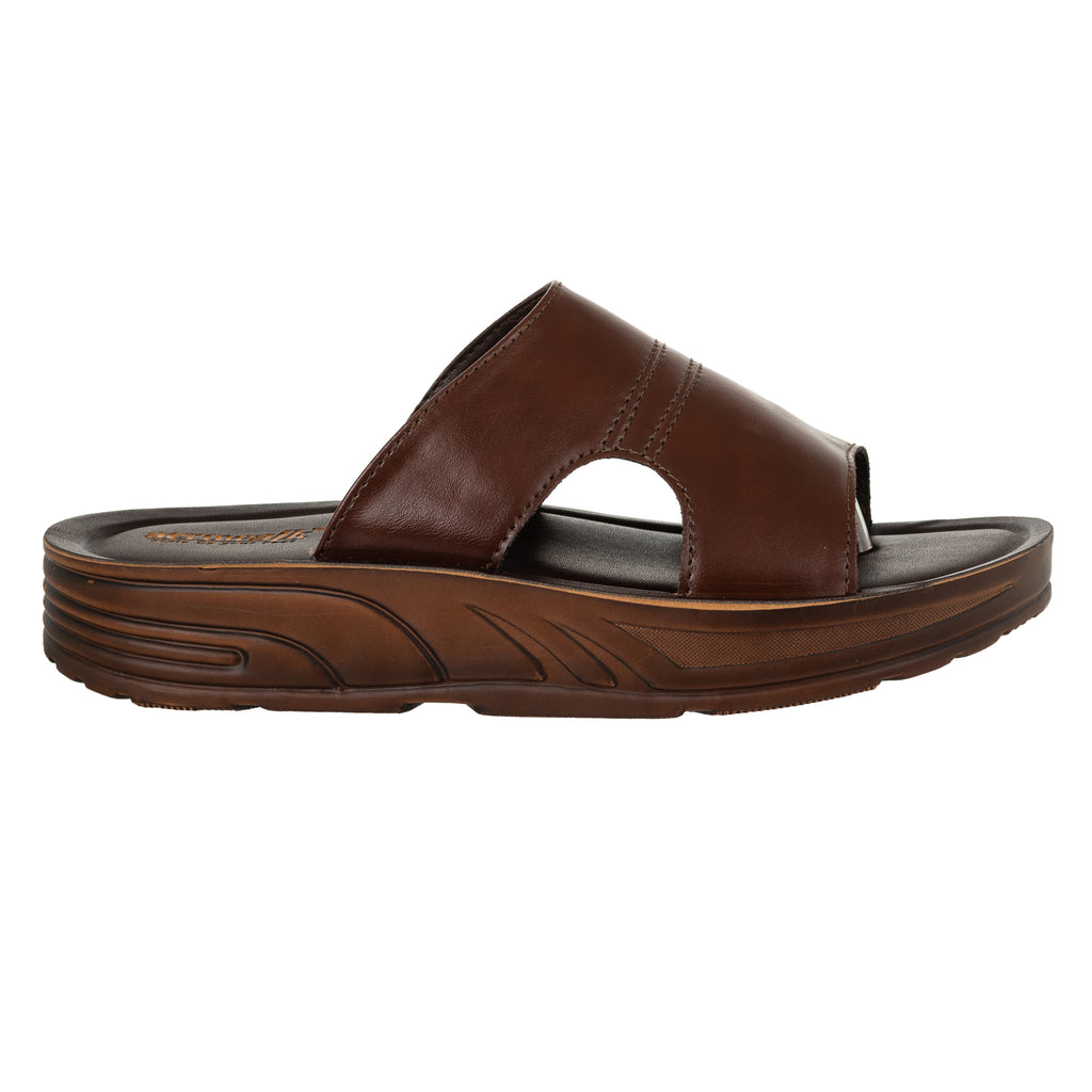 Aerowalk Men Brown Mule Style Sandal with Slip-on Closure (FM42_BROWN)