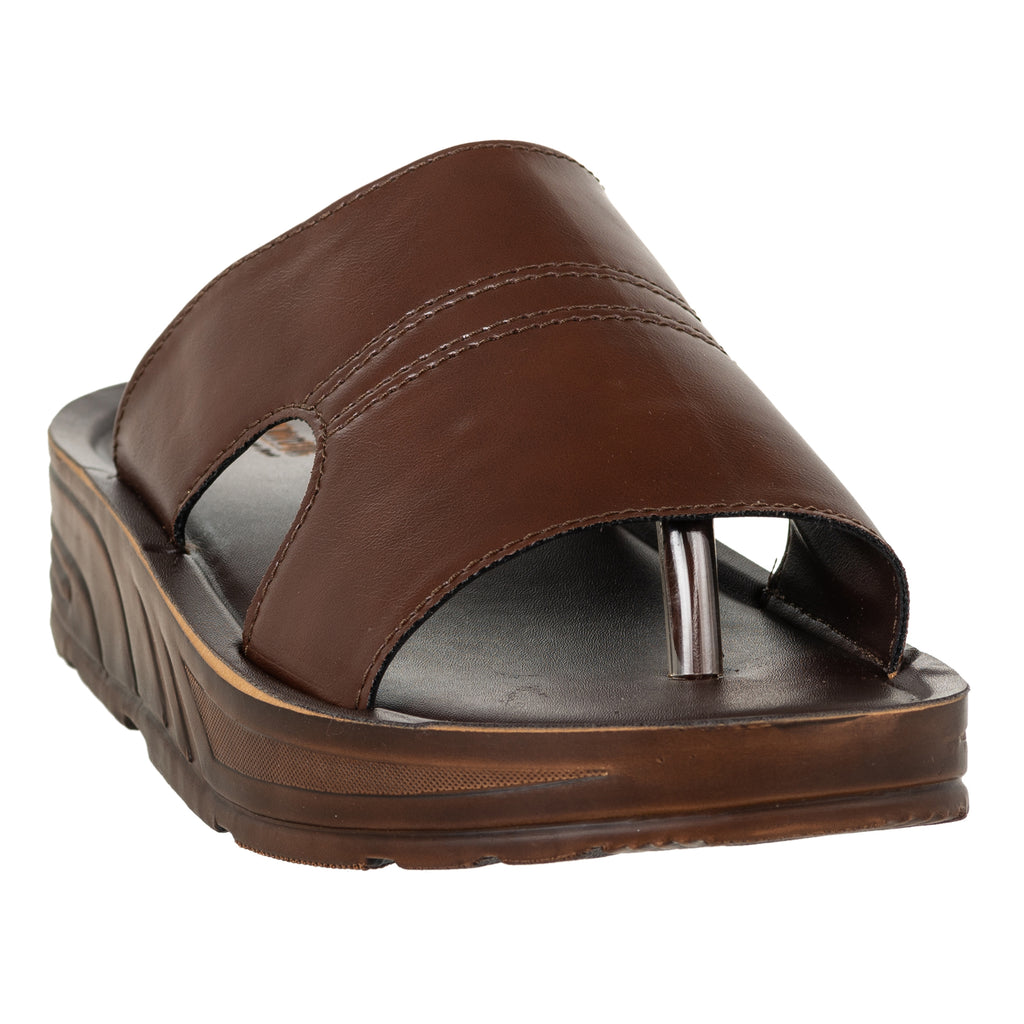 Aerowalk Men Brown Mule Style Sandal with Slip-on Closure (FM42_BROWN)