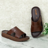 Aerowalk Men Brown Mule Style Sandal with Slip-on Closure (FM42_BROWN)