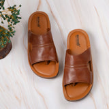 Aerowalk Men Tan Mule Style Sandal with Slip-on Closure (FM42_TAN