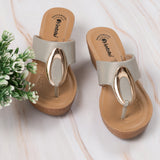 Inblu Women Grey Wedge Sandal with Embelished Upper & Buckle Styling (GM06_GREY)