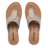 Inblu Women Grey Wedge Sandal with Embelished Upper & Buckle Styling (GM06_GREY)
