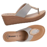 Inblu Women Grey Wedge Sandal with Embelished Upper & Buckle Styling (GM06_GREY)