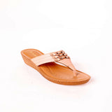 Inblu Women Pink V-Shape Sandal with Embelished Upper & Slip-On Closure (GM10_PINK)