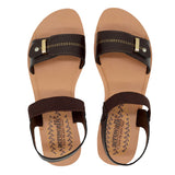 Aerowalk Women Brown Sandal with Back Strap & Buckle Styling Upper (IR02_BROWN)