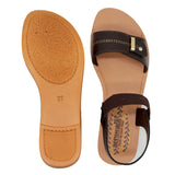Aerowalk Women Brown Sandal with Back Strap & Buckle Styling Upper (IR02_BROWN)