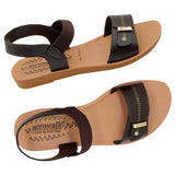 Aerowalk Women Brown Sandal with Back Strap & Buckle Styling Upper (IR02_BROWN)
