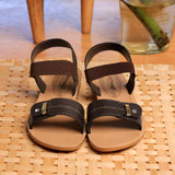 Aerowalk Women Brown Sandal with Back Strap & Buckle Styling Upper (IR02_BROWN)