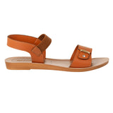 Aerowalk Women Tan Sandal With Back Strap & Buckle Styling Upper (IR02_TAN)