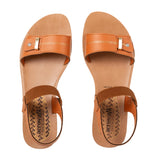 Aerowalk Women Tan Sandal With Back Strap & Buckle Styling Upper (IR02_TAN)
