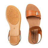 Aerowalk Women Tan Sandal With Back Strap & Buckle Styling Upper (IR02_TAN)