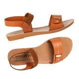 Aerowalk Women Tan Sandal With Back Strap & Buckle Styling Upper (IR02_TAN)