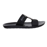 Aerowalk Men Black Mule Sandal with Buckle Styling (JK06_BLACK)