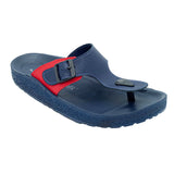 Aerowalk Men Blue & Red T-Shape Slipper with Buckle Styling Upper (KC28_BLUE+RED)