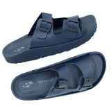 Aerowalk Men Blue Mule Shape Slipper with Double Buckle Styling (KC31_BLUE)