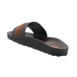 Aerowalk Men Brown Slide Design Slipper with Textured Upper & Slip-on Closure (KC44_BROWN)