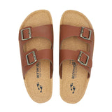 Aerowalk Men Dark Tan Mule Design Sandal with Buckle Styling & Slip-on Closure (KC71_DK.TAN)