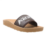 Aerowalk Men Brown Slide Design Slipper with Printed Upper & Slip-on Closure (KC72_BROWN)