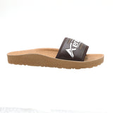 Aerowalk Men Brown Slide Design Slipper with Printed Upper & Slip-on Closure (KC72_BROWN)