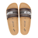 Aerowalk Men Brown Slide Design Slipper with Printed Upper & Slip-on Closure (KC72_BROWN)