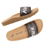 Aerowalk Men Brown Slide Design Slipper with Printed Upper & Slip-on Closure (KC72_BROWN)