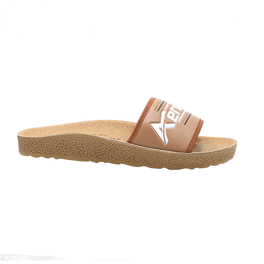 Aerowalk Men Tan Slide Design Sandal with Printed Upper & Slip-on Closure (KC72_TAN)
