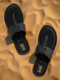 La Bella Women's Slip-On Slipper BLACK (LA03_BLACK)