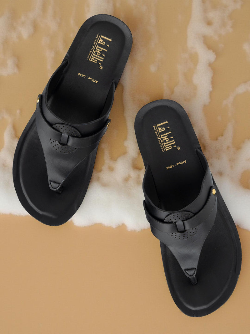La Bella Women's Slip-On Slipper BLACK (LB48_BLACK)