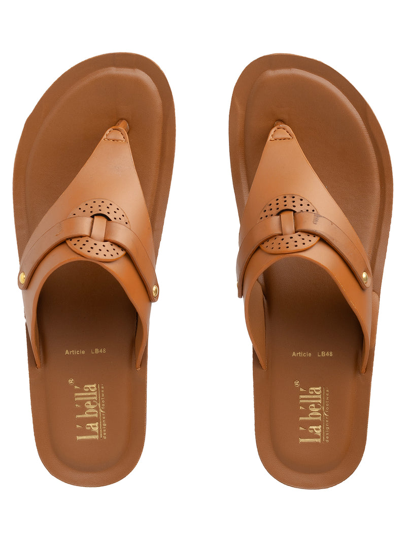 La Bella Women's Slip-On Slipper TAN (LB48_TAN)