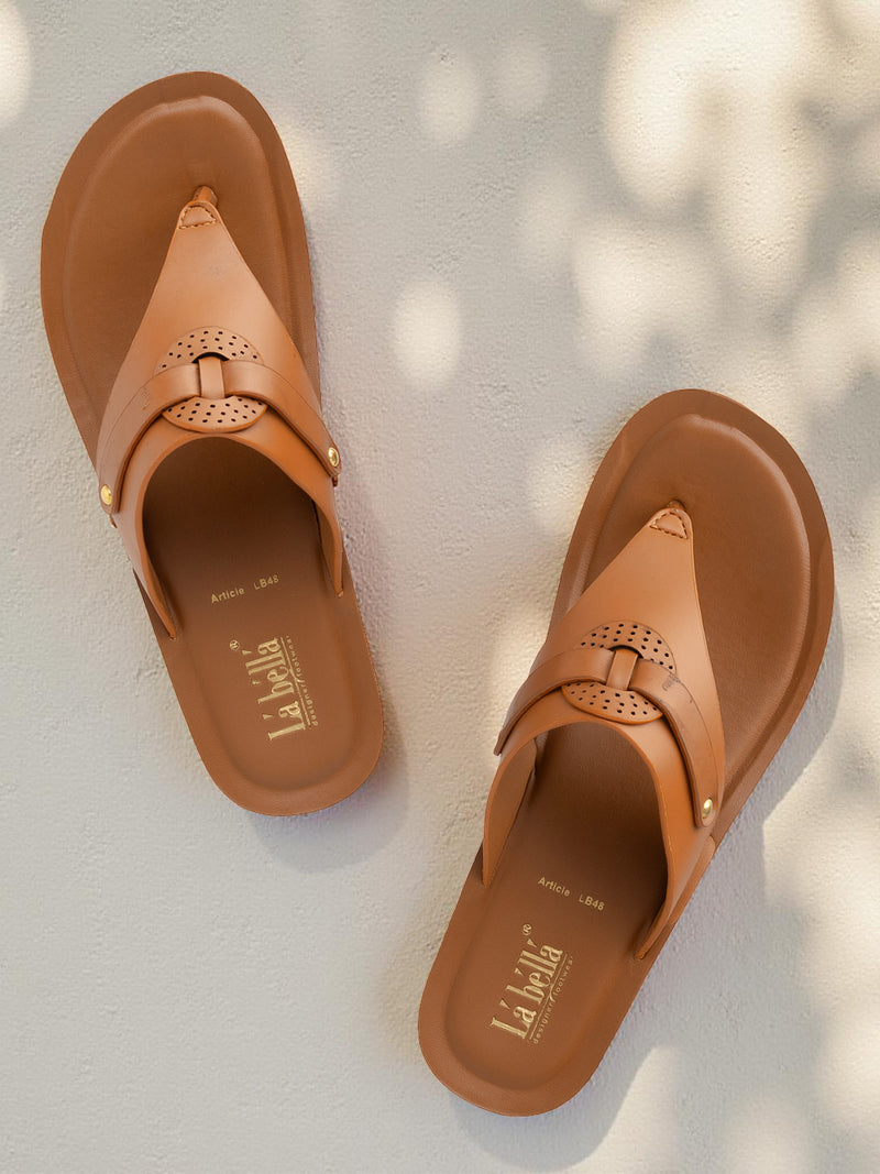La Bella Women's Slip-On Slipper TAN (LB48_TAN)