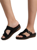 La Bella Women's Slip-On Slipper BLACK (LC06_BLACK)