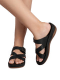 La Bella Women's Slip-On Slipper BLACK (LC10_BLACK)