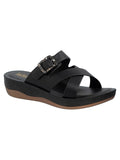 La Bella Women's Slip-On Slipper BLACK (LC10_BLACK)