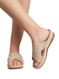 La Bella Women's Slip-On Slipper BEIGE (LC17_BEIGE)