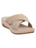 La Bella Women's Slip-On Slipper BEIGE (LC17_BEIGE)