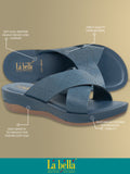 La Bella Women's Slip-On Slipper BLUE (LC17_BLUE)