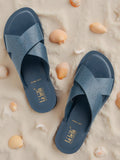 La Bella Women's Slip-On Slipper BLUE (LC17_BLUE)