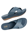 La Bella Women's Slip-On Slipper BLUE (LC17_BLUE)