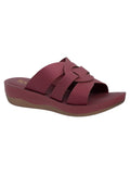 La Bella Women's Slip-On Slipper WINE (LC38_WINE)