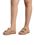 La Bella Women's Slip-On Slipper TAN (LC48_TAN)