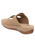 La Bella Women's Slip-On Slipper TAN (LC48_TAN)