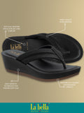 La Bella Women's Slip-On Slipper BLACK (LJ10_BLACK)