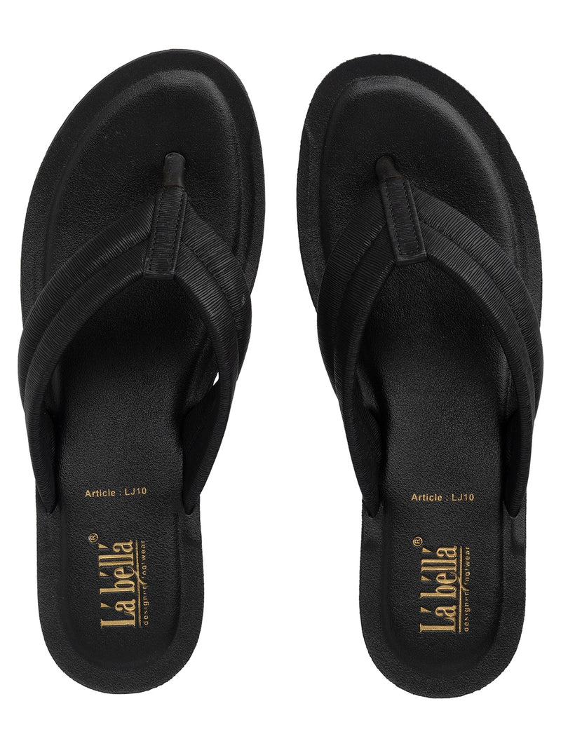 La Bella Women's Slip-On Slipper BLACK (LJ10_BLACK)