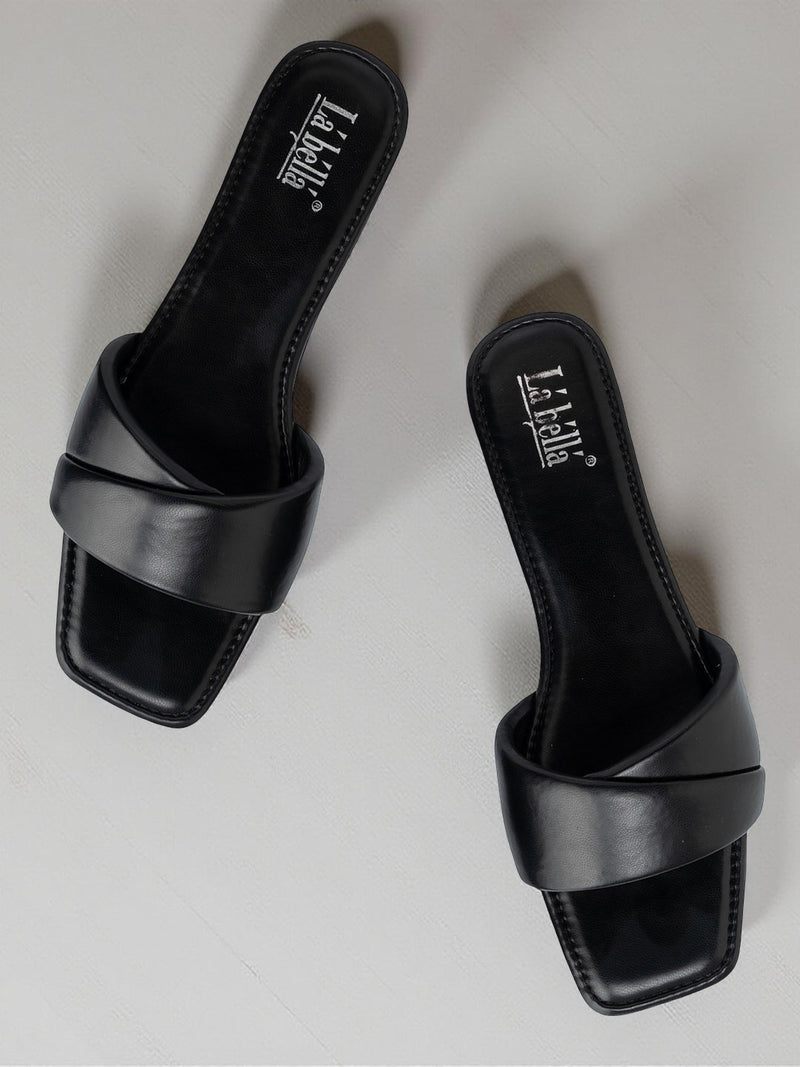 La Bella Women's Slip-On Slipper BLACK (LP01_BLACK)