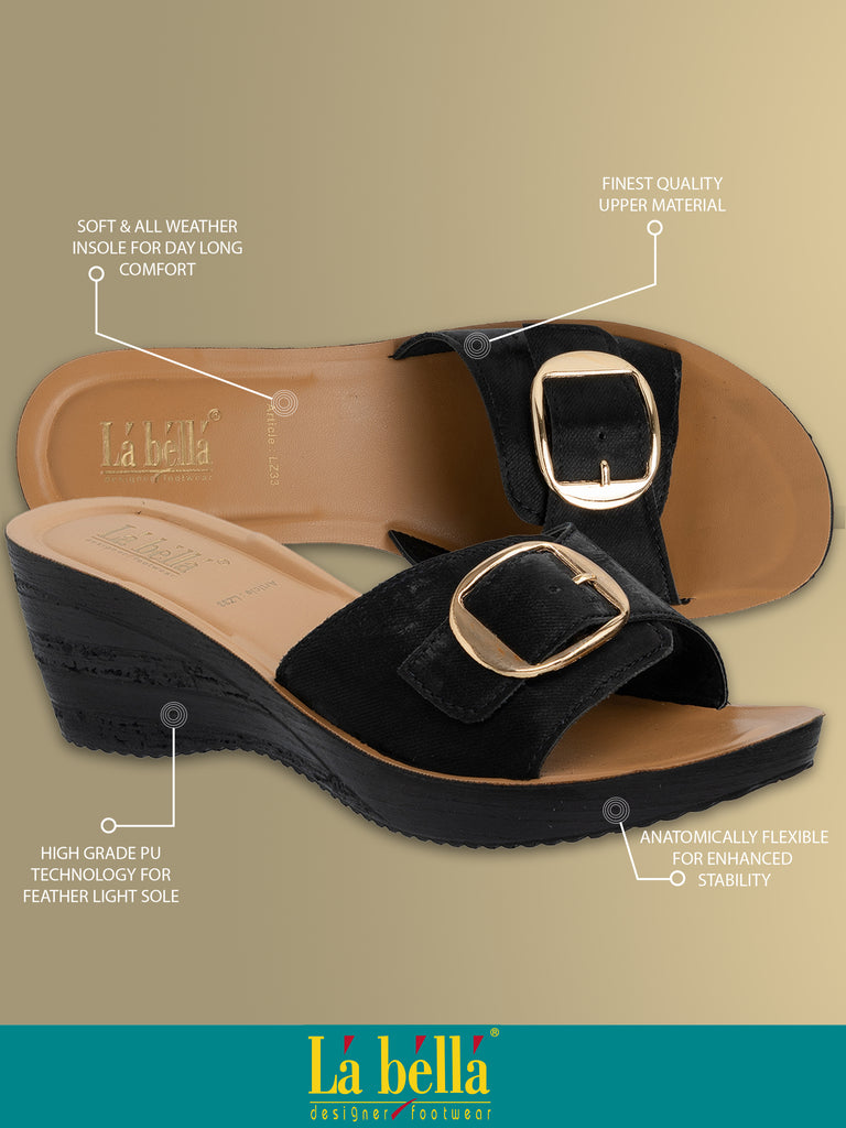 La Bella Women's Slip-On Slipper BLACK (LZ33_BLACK) – The Condor