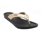 Inblu Women Gold V Shape Slipper with Slip-on Closure (ME03_GOLDEN)