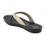 Inblu Women Gold V Shape Slipper with Slip-on Closure (ME03_GOLDEN)