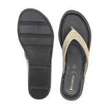 Inblu Women Gold V Shape Slipper with Slip-on Closure (ME03_GOLDEN)