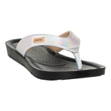 Inblu Women Silver V Shape Slipper with Slip-on Closure (ME03_SILVER)