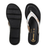 Inblu Women Silver V Shape Slipper with Slip-on Closure (ME03_SILVER)
